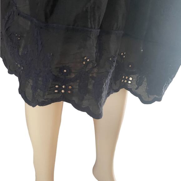 Johnny Was Black long sleeve boho navy blue embroidered chic style duster large - Picture 7 of 14